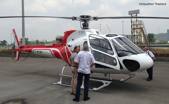 Helicopter Eurocopter AS350B3e Ecureuil Serial 7218 Register PK-DAP PK-KIC N4896Z F-WTBP used by Komala Indonesia ,Helipartner Thailand. Aircraft history and location
