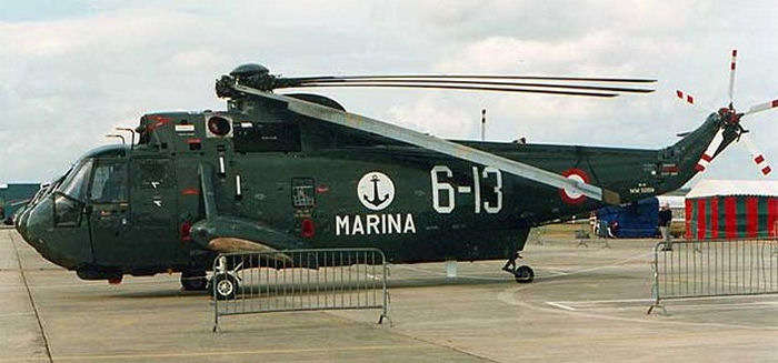 Helicopter Agusta ASH-3D Serial 6012 Register MM5015N used by Marina Militare Italiana (Italian Navy). Aircraft history and location