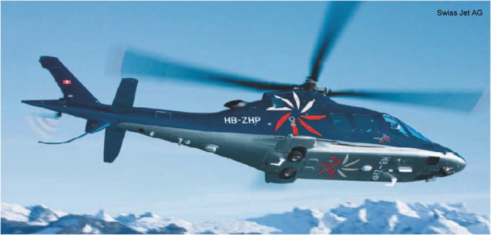 Helicopter AgustaWestland AW109S Grand Serial 22025 Register VH-XPB HB-ZHP used by Swiss Jet AG ,Swift Copters. Built 2006. Aircraft history and location