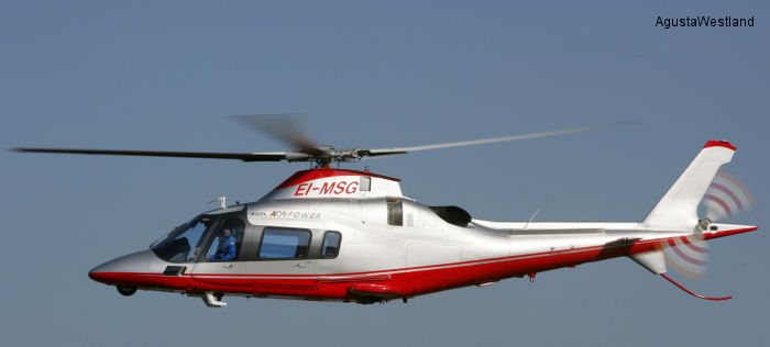 Helicopter AgustaWestland AW109E Power Serial 11692 Register G-IOOK G-VIPE EI-MSG used by Castle Air. Built 2007. Aircraft history and location