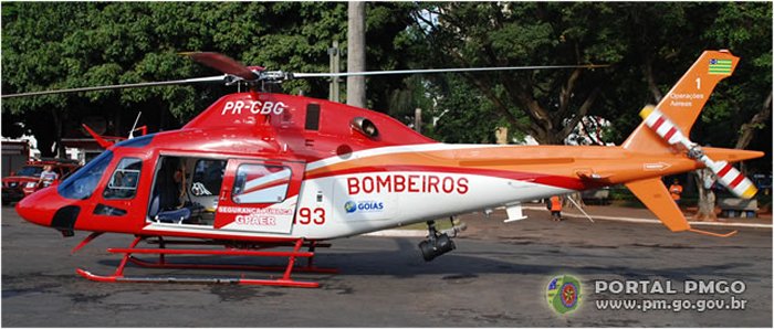 Helicopter AgustaWestland AW119Ke Koala Serial 14765 Register PR-CBG used by Policia Militar do Brasil (Brazilian Military Police). Built 2010. Aircraft history and location