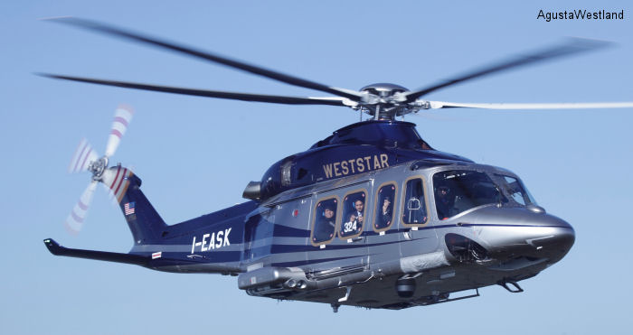 Helicopter AgustaWestland AW139 Serial 31324 Register 9M-WAA used by Weststar Aviation WAS. Built 2010. Aircraft history and location
