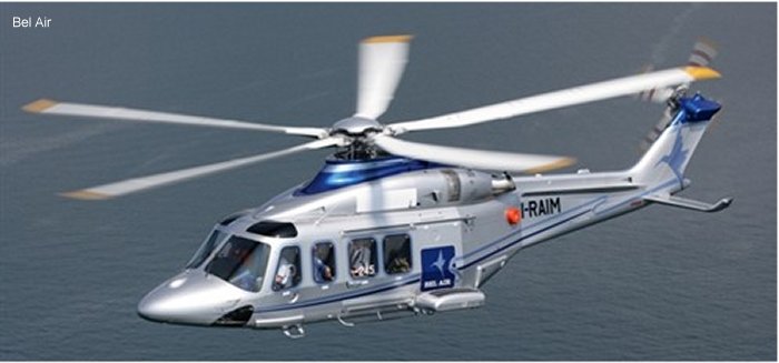 Helicopter AgustaWestland AW139 Serial 31245 Register OY-HJL I-RAIM used by Heli-Union ,Wiking Helikopter Service GmbH ,Bel Air Aviation ,AgustaWestland Italy. Built 2009. Aircraft history and location