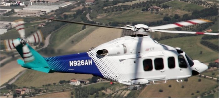 Helicopter AgustaWestland AW139 Serial 31290 Register N926AH used by Saudi Aramco. Aircraft history and location