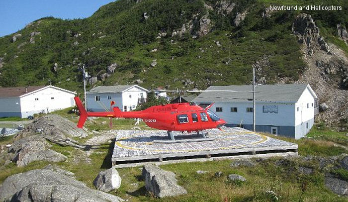 Helicopter Bell 206L Long Ranger Serial 46606 Register C-GCHO used by Newfoundland Helicopters ,Canadian Coast Guard. Built 1978. Aircraft history and location