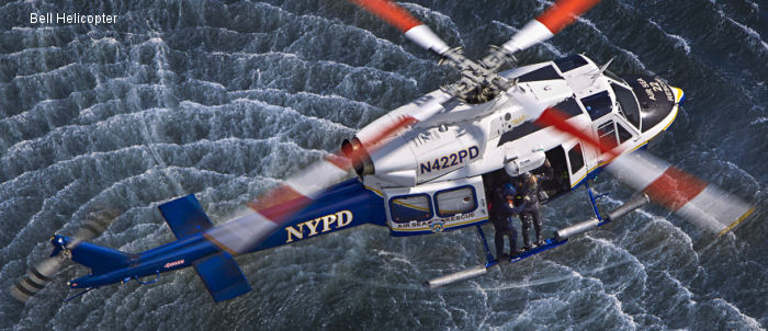 Helicopter Bell 412EP Serial 36563 Register N422PD N443TA C-GJXV used by NYPD (New York City Police Department) ,Bell Helicopter ,Bell Helicopter Canada. Built 2011. Aircraft history and location