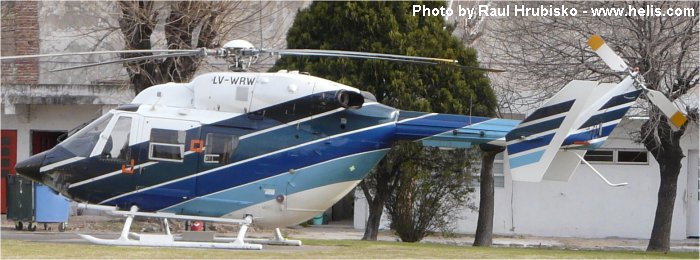 Helicopter Eurocopter BK117C-1 Serial 7521 Register LV-WRW used by Gobiernos Provinciales Gobierno de la Provincia de Buenos Aires (Aeronautics Division of Buenos Aires Province). Aircraft history and location