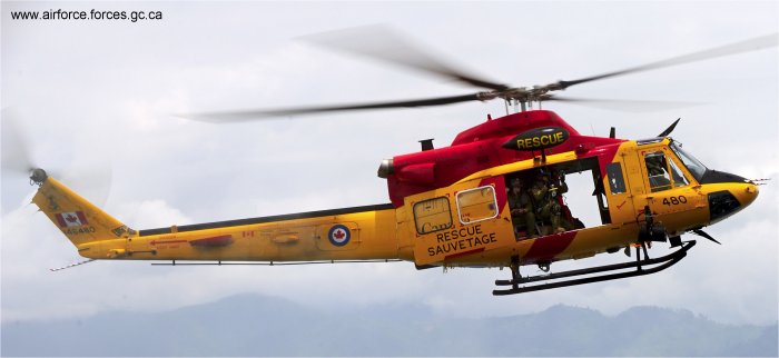 Helicopter Bell CH-146 Griffon Serial 46480 Register 146480 used by Canadian Armed Forces. Aircraft history and location