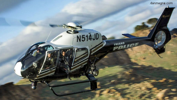 Helicopter Eurocopter EC120B Serial 1309 Register N514JD used by Fresno Police Department. Built 2002. Aircraft history and location