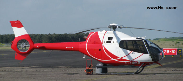 Helicopter Eurocopter EC120B Serial 1573 Register F-HBKB used by HeliDax. Built 2009. Aircraft history and location