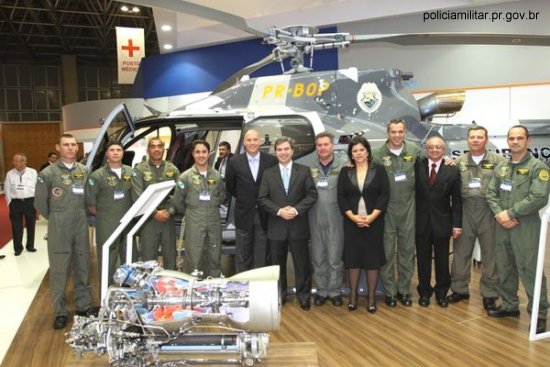 Helicopter Eurocopter EC130B4 Serial 7046 Register PR-BOP used by Policia Militar do Brasil (Brazilian Military Police) ,Helibras. Built 2010. Aircraft history and location