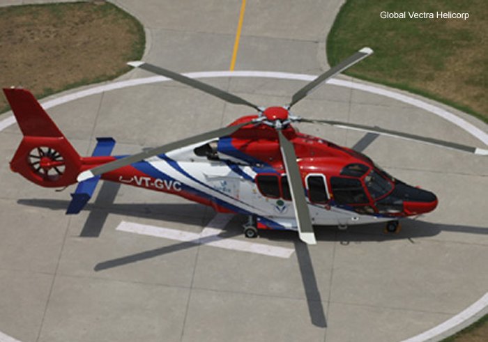 Helicopter Eurocopter EC155B1 Serial 6825 Register HL9648 VT-GVU PR-OMG D-HDUE VT-GVC used by Gloria Aviation ,Korea Aerospace Industries KAI ,Global Vectra Helicorp GVHL ,Omni Taxi Aereo OTA. Aircraft history and location
