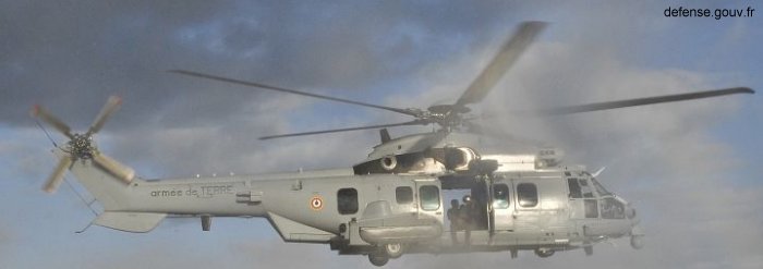 Photos of EC725AP Caracal in French Army Light Aviation helicopter service.