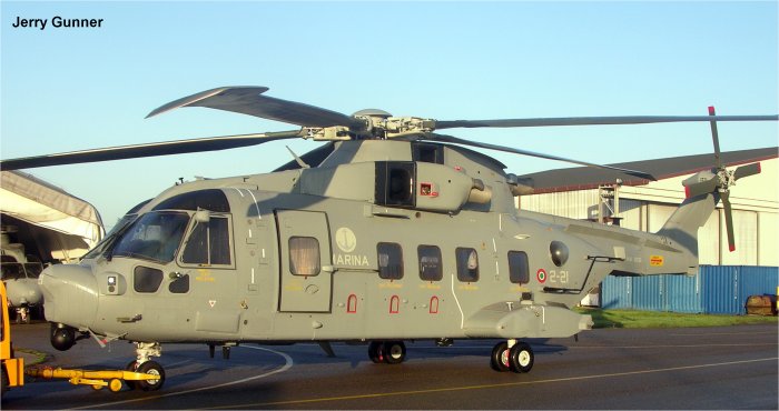 Helicopter AgustaWestland EH101 Mk.413 Serial 50156 Register MM81636 used by Marina Militare Italiana (Italian Navy). Built 2007. Aircraft history and location