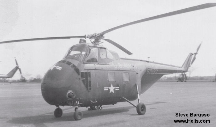 Helicopter Sikorsky H-19D Chickasaw Serial 55-926 Register N95487 55-3197 used by US Army Aviation Army. Built 1956. Aircraft history and location