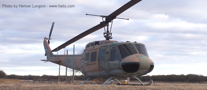 Helicopter Bell UH-1D Iroquois Serial  Register H-19 used by Fuerza Aerea Argentina FAA (Argentine Air Force). Aircraft history and location