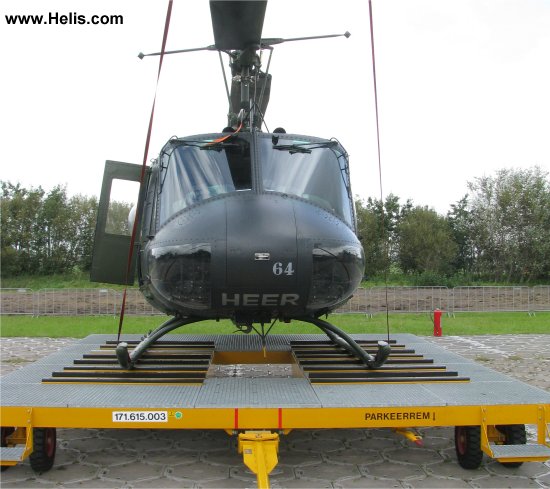 Helicopter Dornier UH-1D Serial 8384 Register 72+64 used by Heeresflieger (German Army Aviation). Aircraft history and location