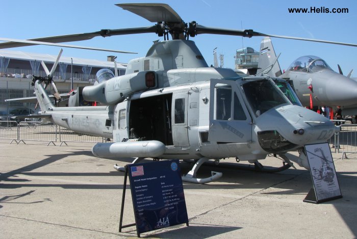 Helicopter Bell UH-1Y Venom Serial 55126 Register 167998 used by US Marine Corps USMC. Built 2011. Aircraft history and location