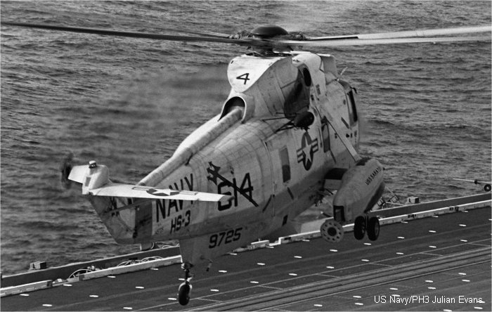 Helicopter Sikorsky HSS-2 Sea King Serial 61-142 Register IN540 149725 used by Bharatiya Nau Sena (Indian Navy) ,US Navy USN. Aircraft history and location