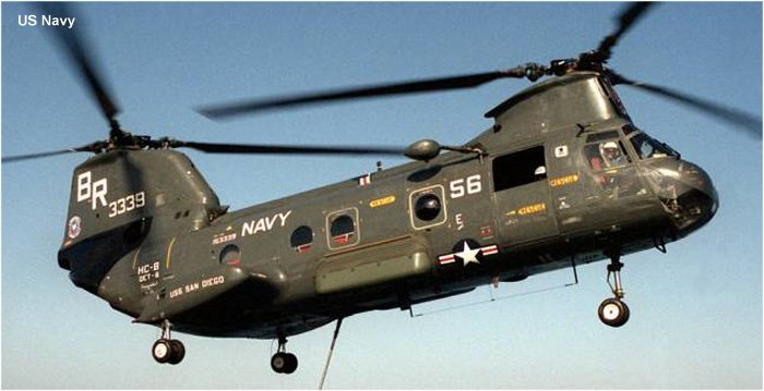 Helicopter Boeing-Vertol CH-46D Serial 2229 Register 153339 used by US Marine Corps USMC. Built 1966. Aircraft history and location