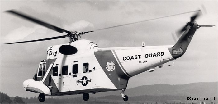 Helicopter Sikorsky HH-52A Sea Guard Serial 62-054 Register 1376 used by US Coast Guard USCG. Aircraft history and location