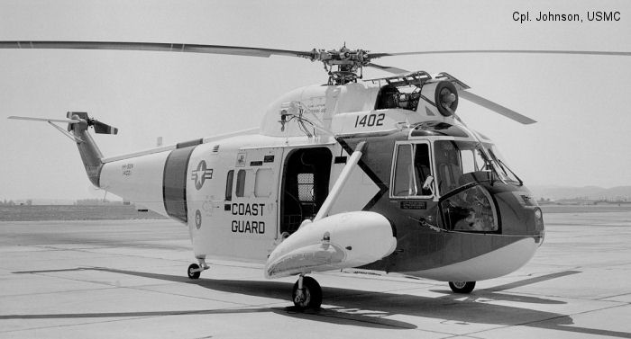Helicopter Sikorsky HH-52A Sea Guard Serial 62-087 Register 1402 used by US Coast Guard USCG. Aircraft history and location