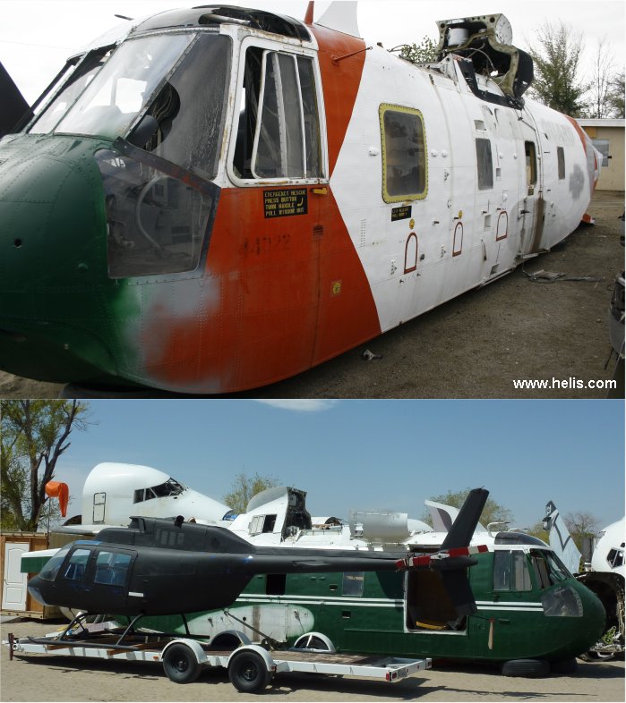 Helicopter Sikorsky HH-3F Pelican Serial 61-665 Register 1488 used by US Coast Guard USCG. Aircraft history and location