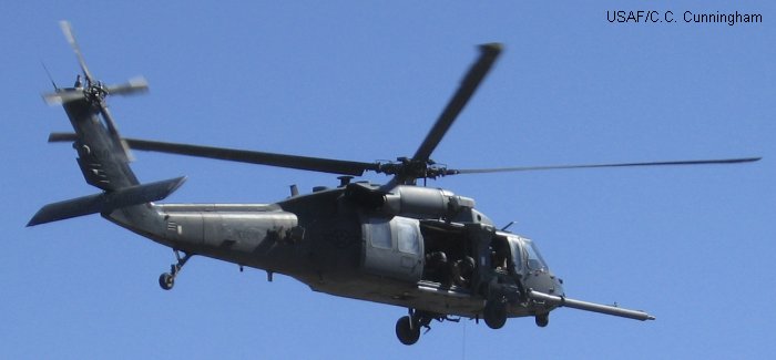 Helicopter Sikorsky HH-60G Pave Hawk Serial 70-1433 Register 89-26204 used by US Air Force USAF. Aircraft history and location