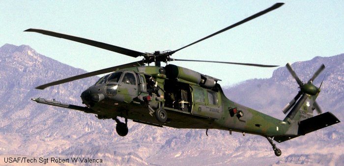 Helicopter Sikorsky HH-60G Pave Hawk Serial 70-1539 Register 90-26309 used by US Air Force USAF. Aircraft history and location