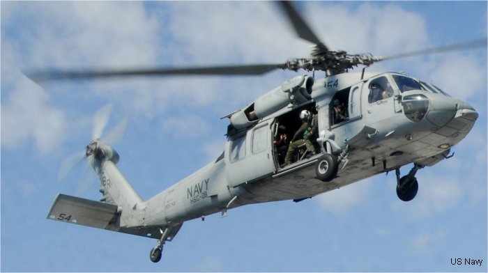 Helicopter Sikorsky MH-60S Seahawk Serial 70-2584 Register 165749 used by US Navy USN. Aircraft history and location