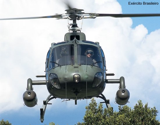 Helicopter Eurocopter HB350BA Esquilo Serial 2663 Register EB-1018 used by Comando de Aviação do Exército (Brazilian Army Aviation) ,Helibras. Aircraft history and location