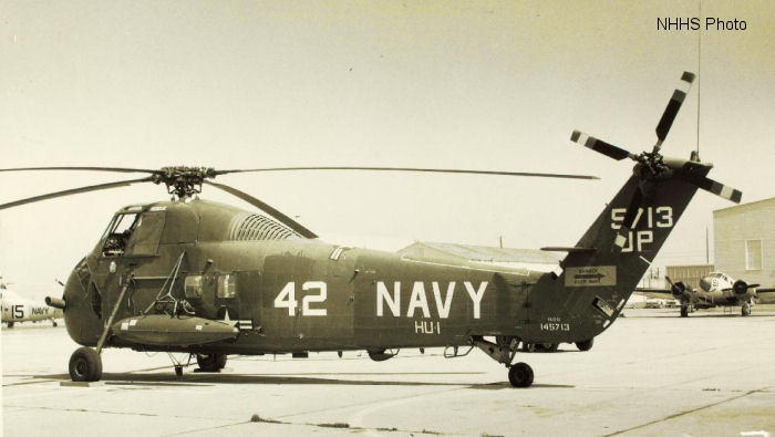 Helicopter Sikorsky HUS-1A / UH-34E Serial 58-797 Register N58EA N16622 145713 used by US Navy USN ,US Marine Corps USMC. Built 1958. Aircraft history and location