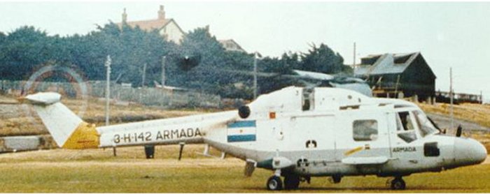 Helicopter Westland Lynx mk23 Serial 036 Register 0735 used by Comando de Aviacion Naval Argentina COAN (Argentine Navy). Built 1977. Aircraft history and location