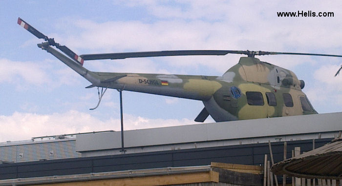 Helicopter Mil Mi-2 Hoplite Serial 510927 Register D-SCHGL 09 27 used by PZL Swidnik. Built 1969. Aircraft history and location