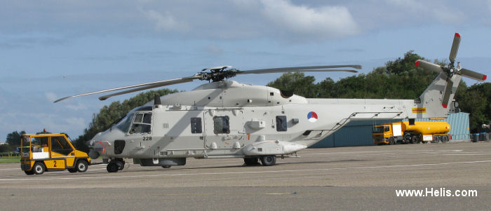 Helicopter NH Industries NH90 NFH Serial 1228 Register N-228 used by Marine Luchtvaartdienst (Royal Netherlands Navy). Aircraft history and location