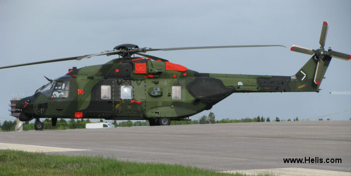 Helicopter NH Industries NH90 TTH Serial 1060 Register NH-207 used by Maavoimat (Finnish Army). Aircraft history and location