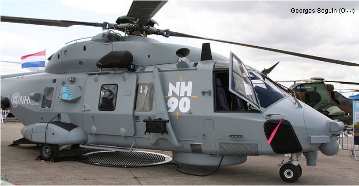 Helicopter NH Industries NH90 Serial PT1 Register MMX612 F-ZWTH used by AgustaWestland Italy ,Eurocopter France Eurocopter Marignane. Built 1995. Aircraft history and location