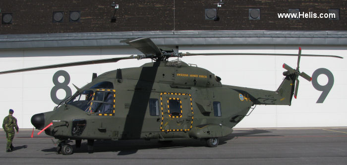 Helicopter NH Industries NH90 TTH Serial 1028 Register 142044 141044 F-ZWTL used by Försvarsmakten (Swedish Armed Forces) ,Eurocopter France. Aircraft history and location