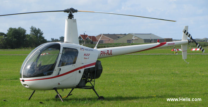 Helicopter Robinson R22 Beta II Serial 4237 Register PH-RJL used by HeliCentre. Aircraft history and location