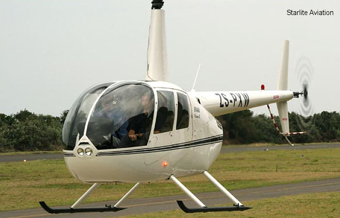 Helicopter Robinson R44 II Serial 11875 Register ZS-PXW used by Starlite Helicopters. Aircraft history and location