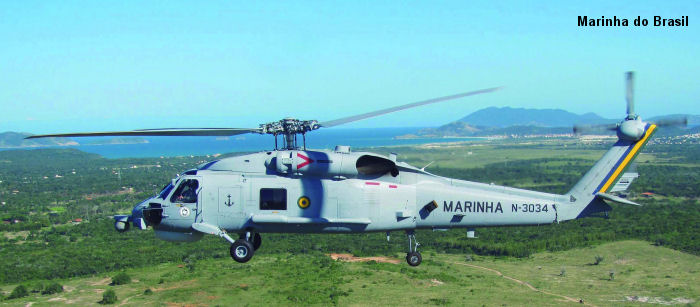 Helicopter Sikorsky S-70B Serial 70-3811 Register N-3034 used by Força Aeronaval da Marinha do Brasil (Brazilian Navy). Aircraft history and location