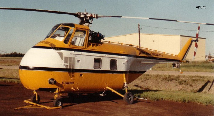 Helicopter Sikorsky H-19D Chickasaw Serial 55-1209 Register C-GWWH 57-1640 used by US Army Aviation Army. Built 1958. Aircraft history and location