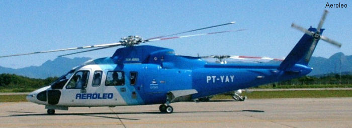 Helicopter Sikorsky S-76A Serial 760277 Register PT-YAY N708AL used by Aeroleo Taxi Aereo ,Air Logistics. Aircraft history and location