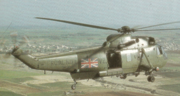 Helicopter Westland Sea King HC.4 Serial wa 917 Register ZA313 used by Fleet Air Arm RN (Royal Navy). Aircraft history and location