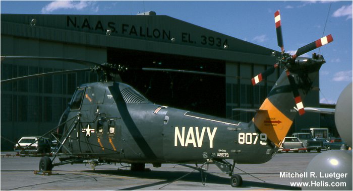Helicopter Sikorsky HUS-1 / UH-34D Seahorse Serial 58-1193 Register N6BL N6BY N4582B N506 C-FCHD N62254 148079 used by 5 State Helicopters ,Transwest Helicopters TWH ,US Navy USN ,US Marine Corps USMC. Built 1960. Aircraft history and location