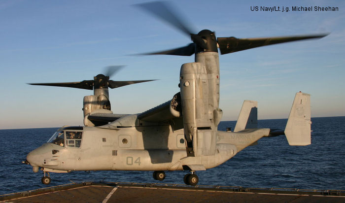 Helicopter Bell MV-22B Osprey Serial D0079 Register 166685 used by US Marine Corps USMC. Aircraft history and location