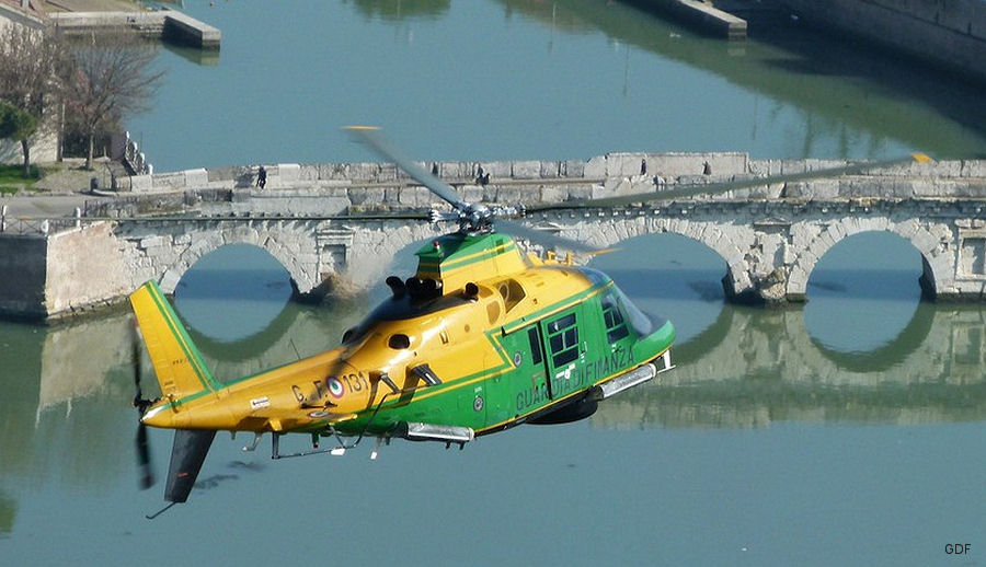 Helicopter Agusta A109A-II Serial 7338 Register MM81221 used by Guardia di Finanza (Italian Customs Police). Aircraft history and location