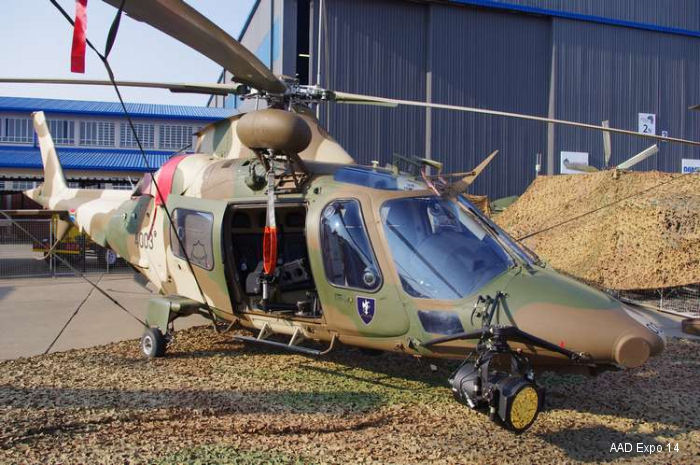 Helicopter AgustaWestland A109LUH Serial 13653 Register 4003 used by Suid-Afrikaanse Lugmag SAAF (South African Air Force). Aircraft history and location