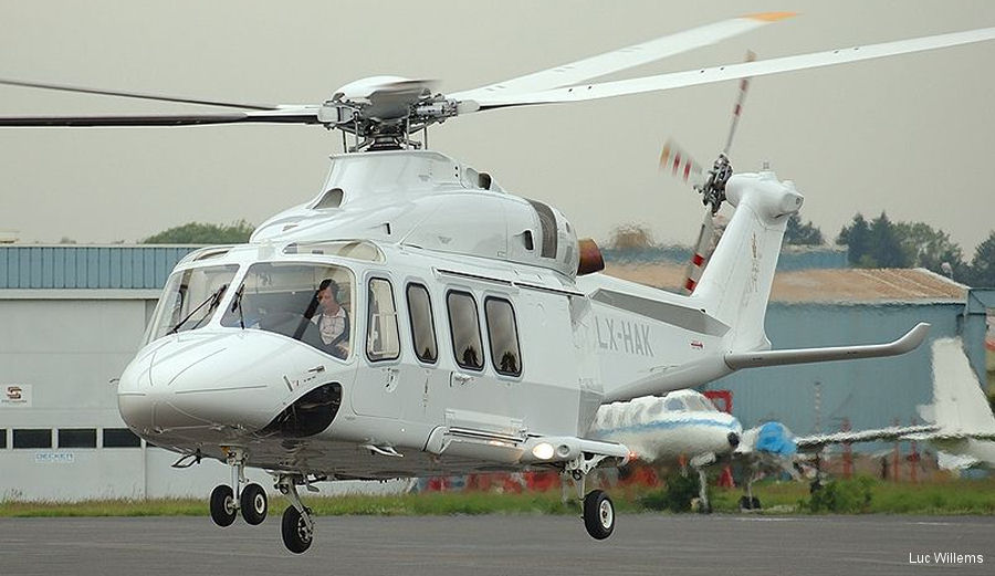 Helicopter Agusta AB139 Serial 31012 Register N145DA N139AK VQ-BHQ LX-HAK used by AgustaWestland Philadelphia (AgustaWestland USA) ,TVPX. Built 2004. Aircraft history and location