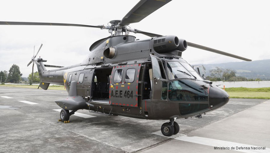 Helicopter Aerospatiale AS332B Super Puma Serial 2100 Register E-464 used by Ejercito Ecuatoriano (Ecuadorian Army). Aircraft history and location